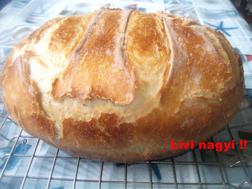 Bögrés dagasztás nélküli házi kenyér